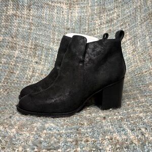 Sofft Ware Suede Heeled Booties in Black